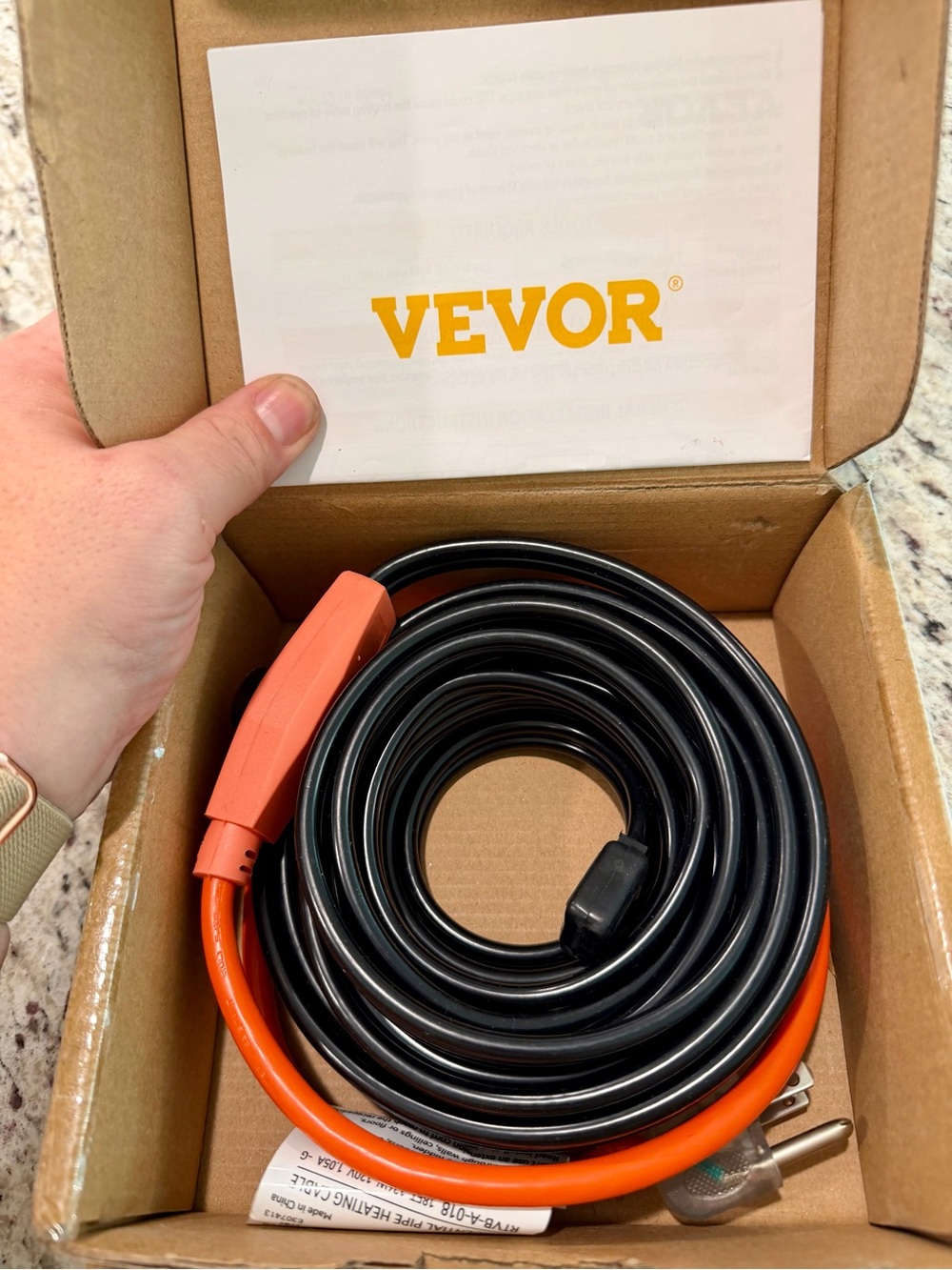 VEVOR Residential Pipe Heating Cable 9 Ft- 7W/FT New